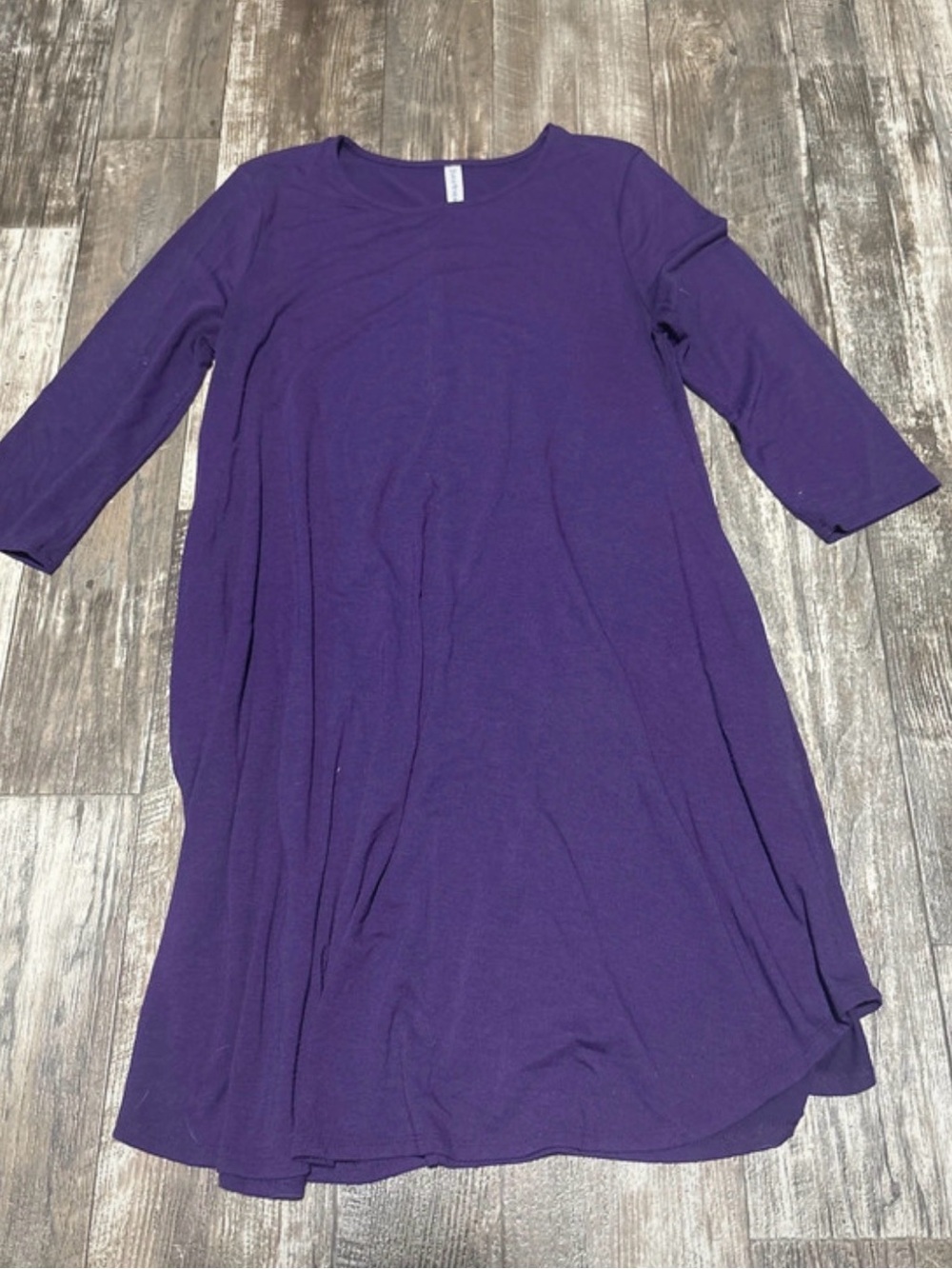 Zenana Outfitters Purple Long Sleeve Swing Dress